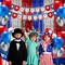 4th of July & Veterans Day Decorations, 2 Packs 3.3 x 6.6 ft Red White and Blue Foil Fringe Curtains, Tinsel Streamers for Patriotic Parties